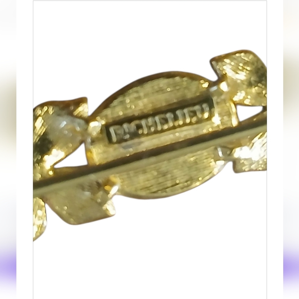 ♦️Vintage Colorful Glass Cabochon  Richelieu Brooch - Picture 3 of 9